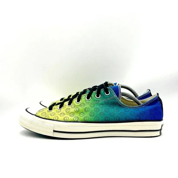 Converse Shoes Men Size 12 Women 14 Chuck 1970s Happy Camper 'Blue Green 167642C
